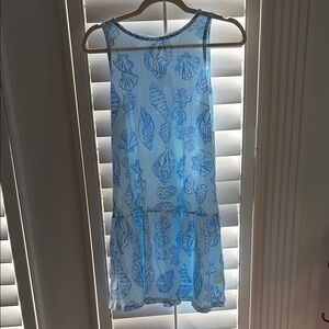 NWT Lilly Pulitzer Blue Seashell Print Sleeveless Cover Up Dress